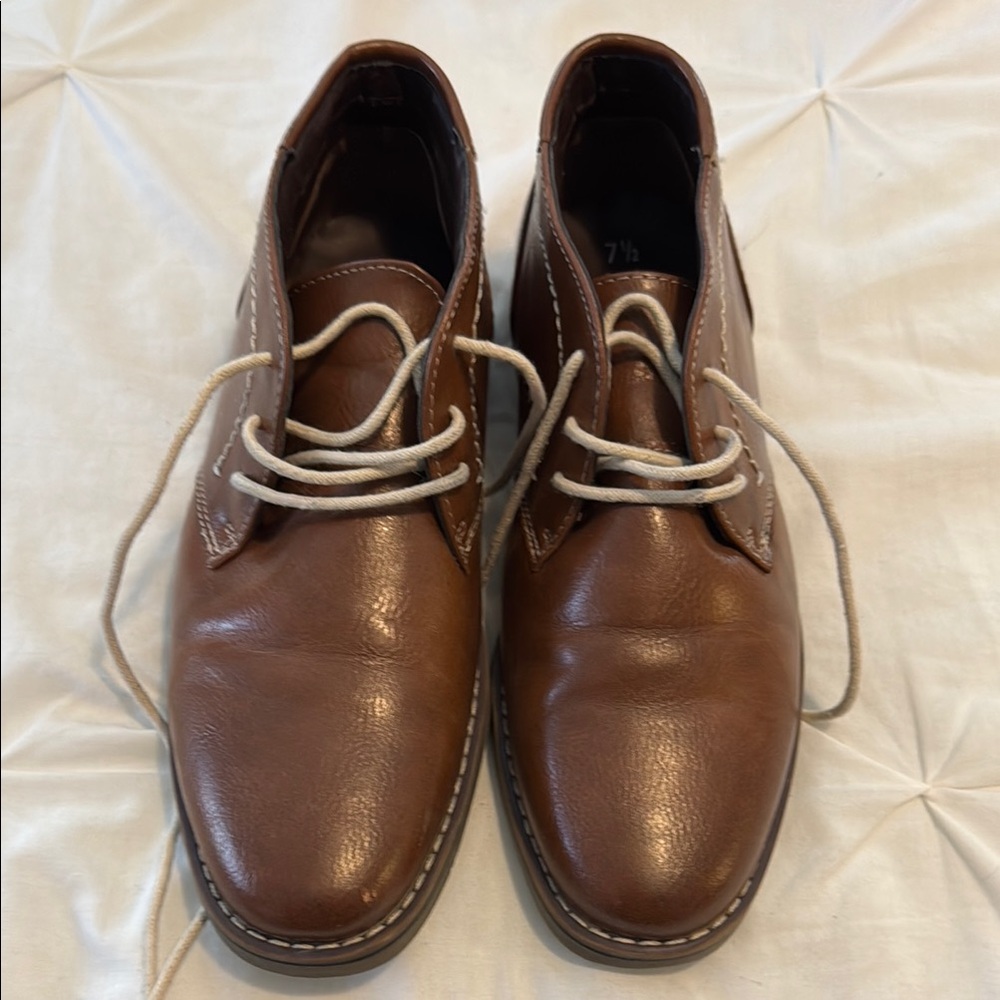 George Men's Brown Leather Shoes